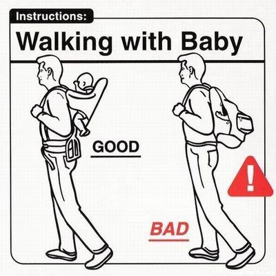 camminare con un neonato