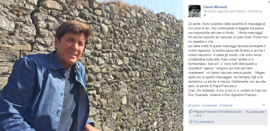 Gianni Morandi facebook