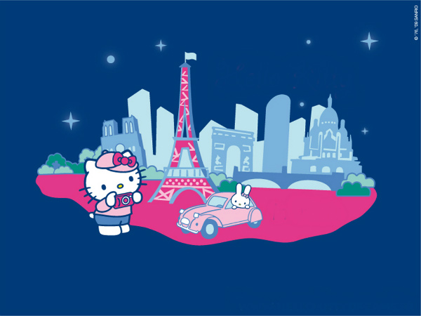 Hello kitty in paris