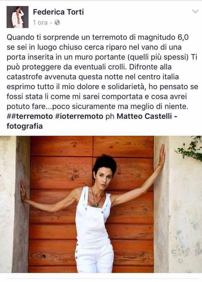 federica torti terremoto