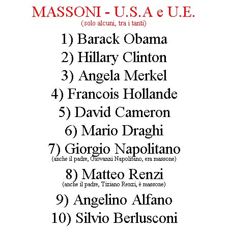 massoni nel mondo