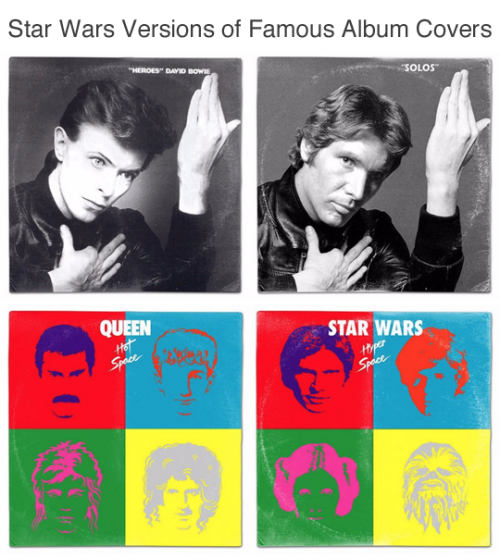 Star Wars Versions of Famous Album Covers by Steven Lear