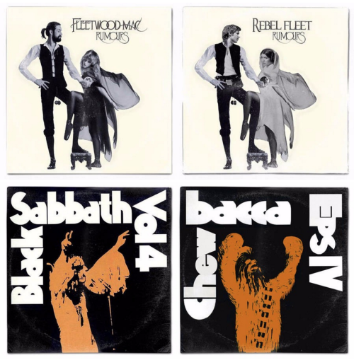 Star Wars Versions of Famous Album Covers by Steven Lear