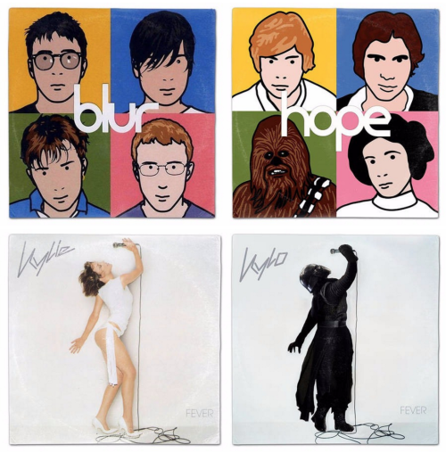 Star Wars Versions of Famous Album Covers by Steven Lear