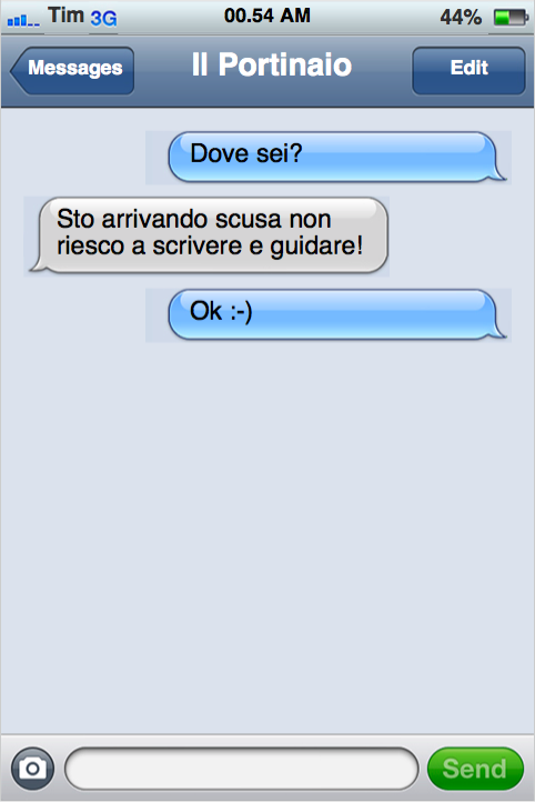 dove sei sms