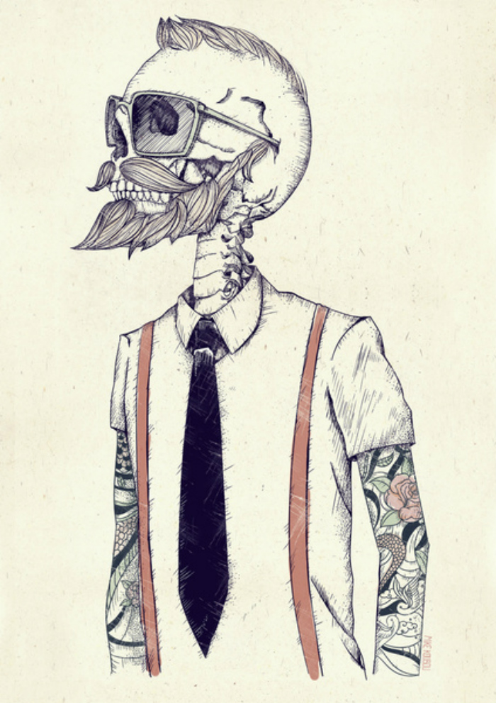 skull hipster